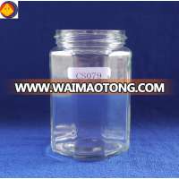 Hot sale home 265ml clear hexagonal food glass honey jars